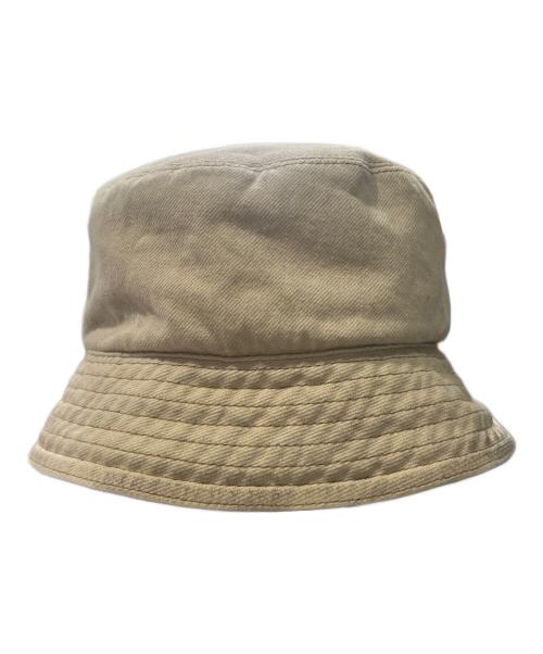 PRADA（プラダ）PRADA (プラダ) ロゴプレート バケットハット ベージュ サイズ:XLの古着・服飾アイテム