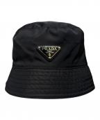 PRADAプラダ）の古着「Re-Nylon Bucket Hat/ナイロン バケットハット」｜ブラック