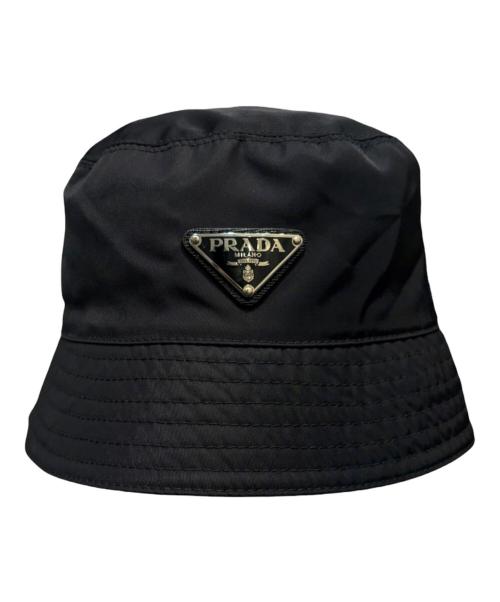 PRADA（プラダ）PRADA (プラダ) Re-Nylon Bucket Hat/ナイロン バケットハット ブラック サイズ:-の古着・服飾アイテム