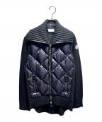 MONCLERモンクレール）の古着「ニット切替ダウンジャケット」｜ブラック