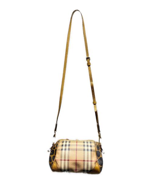 BURBERRY（バーバリー）BURBERRY (バーバリー) ジラフ柄ノバチェックショルダーバッグ ベージュ×ブラウン サイズ:-の古着・服飾アイテム