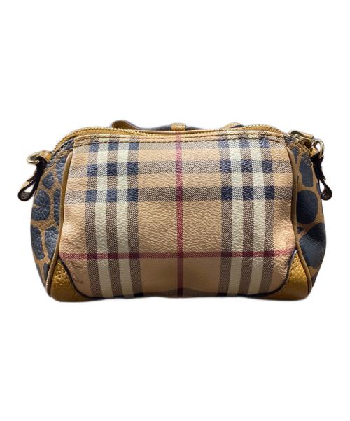 BURBERRY（バーバリー）BURBERRY (バーバリー) ジラフ柄ノバチェックショルダーバッグ ベージュ×ブラウン サイズ:-の古着・服飾アイテム