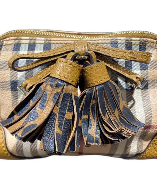 BURBERRY（バーバリー）BURBERRY (バーバリー) ジラフ柄ノバチェックショルダーバッグ ベージュ×ブラウン サイズ:-の古着・服飾アイテム