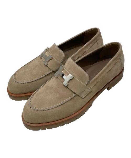 HERMES（エルメス）HERMES (エルメス) スウェードローファー ベージュ サイズ:36 1/2の古着・服飾アイテム