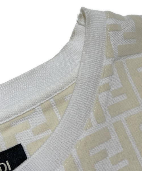 FENDI（フェンディ）FENDI (フェンディ) FENDI FF Motif T-Shirt/FFモチーフTシャツ/FY0936 A7D5 アイボリー サイズ:Sの古着・服飾アイテム