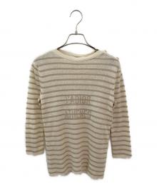 Christian Dior（クリスチャン ディオール）の古着「ボーダーニット」｜ベージュ