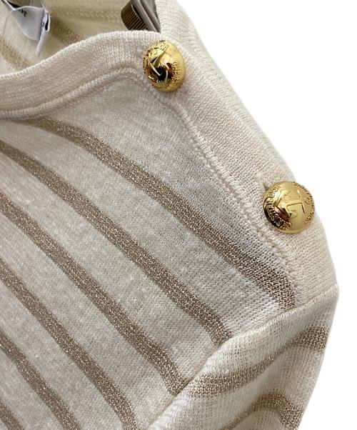 Christian Dior（クリスチャン ディオール）Christian Dior (クリスチャン ディオール) ボーダーニット ベージュ サイズ:38の古着・服飾アイテム