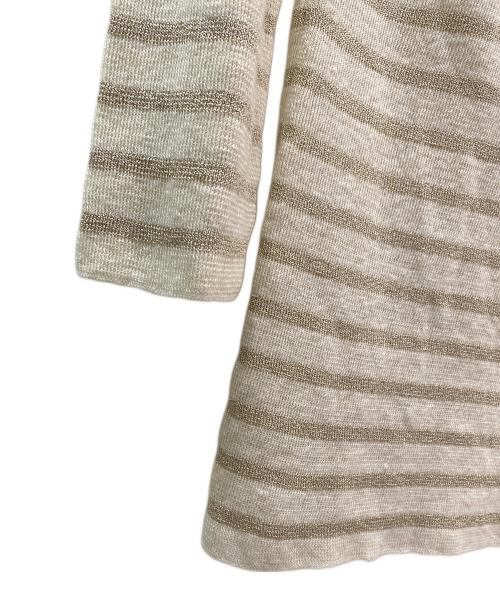 Christian Dior（クリスチャン ディオール）Christian Dior (クリスチャン ディオール) ボーダーニット ベージュ サイズ:38の古着・服飾アイテム