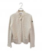 MONCLERモンクレール）の古着「ツイード切替ダウンジャケット」｜ベージュ