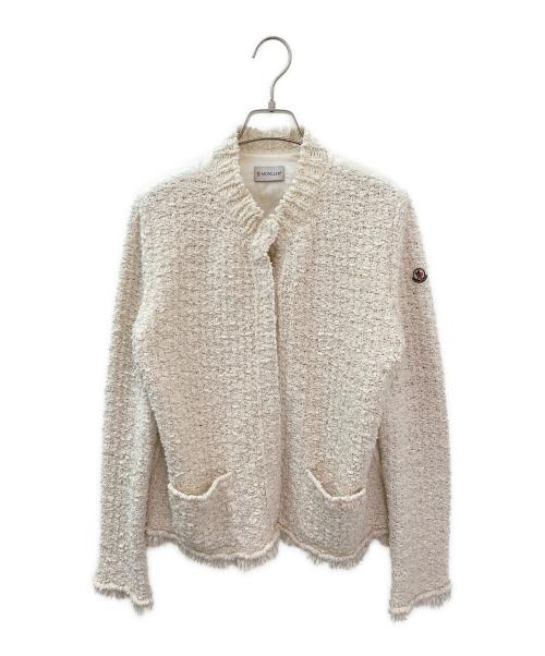 MONCLER（モンクレール）MONCLER (モンクレール) ツイード切替ダウンジャケット ベージュ サイズ:Lの古着・服飾アイテム