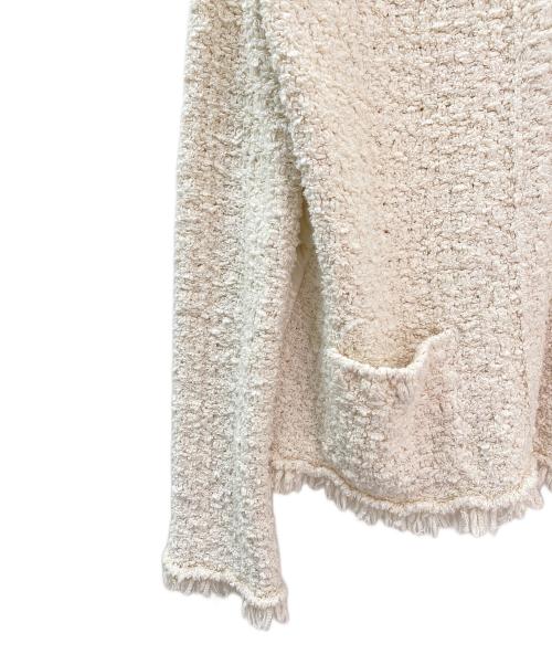 MONCLER（モンクレール）MONCLER (モンクレール) ツイード切替ダウンジャケット ベージュ サイズ:Lの古着・服飾アイテム