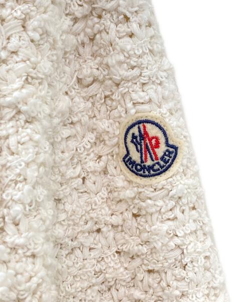 MONCLER（モンクレール）MONCLER (モンクレール) ツイード切替ダウンジャケット ベージュ サイズ:Lの古着・服飾アイテム