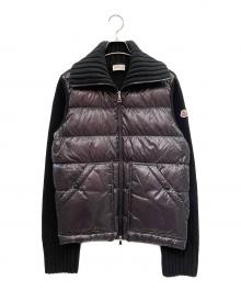 MONCLER（モンクレール）の古着「ニット切替ダウンジャケット」｜ネイビー