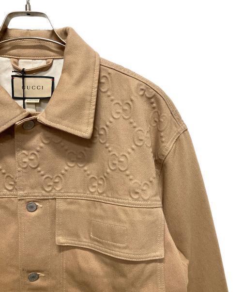 GUCCI（グッチ）GUCCI (グッチ) GGエンボスカバーオール ブラウン サイズ:48の古着・服飾アイテム