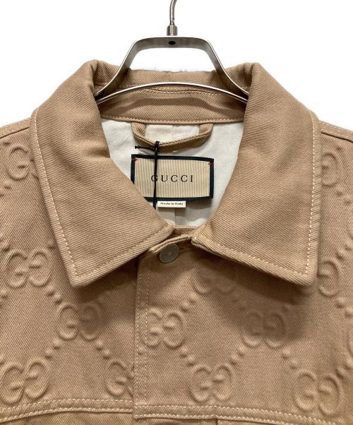 GUCCI（グッチ）GUCCI (グッチ) GGエンボスカバーオール ブラウン サイズ:48の古着・服飾アイテム