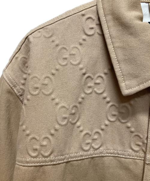 GUCCI（グッチ）GUCCI (グッチ) GGエンボスカバーオール ブラウン サイズ:48の古着・服飾アイテム