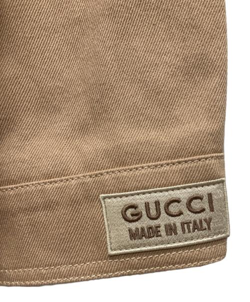 GUCCI（グッチ）GUCCI (グッチ) GGエンボスカバーオール ブラウン サイズ:48の古着・服飾アイテム
