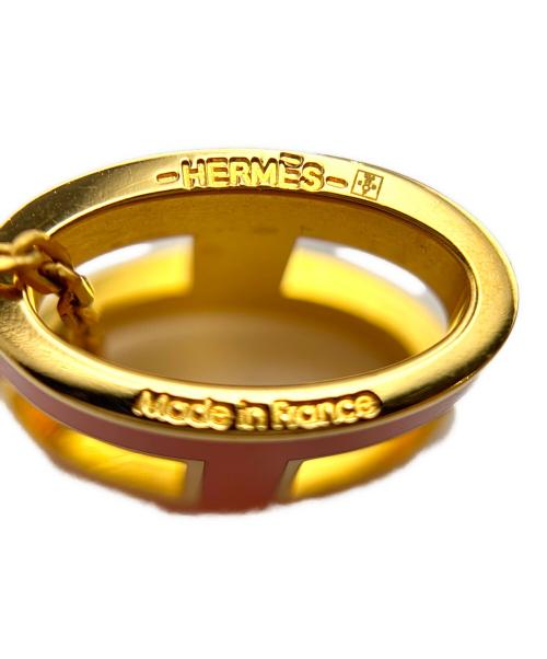 HERMES（エルメス）HERMES (エルメス) ポップHネックレス/HERMÈS Pop H Necklace/ックレス ペンダント Hモチーフ オレンジ ゴールド ラッカーメタル レディース アクセサリー オレンジ×ゴールドの古着・服飾アイテム