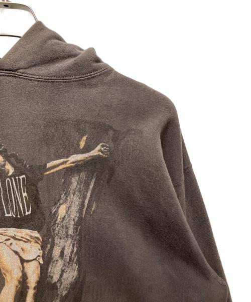 SAINT MICHAEL（セントマイケル）SAINT MICHAEL (セントマイケル) VLONE (ヴィーロン) プリントパーカー / HOODIE / VLONE / BLACK / フーディー / ヴィーローン (ブラック) グレー サイズ:Lの古着・服飾アイテム