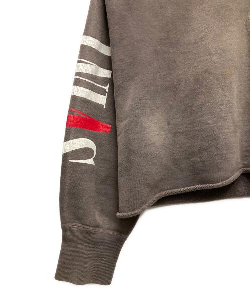 SAINT MICHAEL（セントマイケル）SAINT MICHAEL (セントマイケル) VLONE (ヴィーロン) プリントパーカー / HOODIE / VLONE / BLACK / フーディー / ヴィーローン (ブラック) グレー サイズ:Lの古着・服飾アイテム
