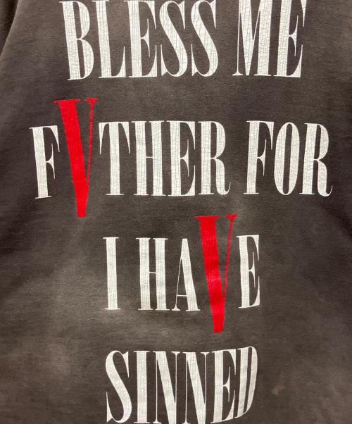 SAINT MICHAEL（セントマイケル）SAINT MICHAEL (セントマイケル) VLONE (ヴィーロン) プリントパーカー / HOODIE / VLONE / BLACK / フーディー / ヴィーローン (ブラック) グレー サイズ:Lの古着・服飾アイテム