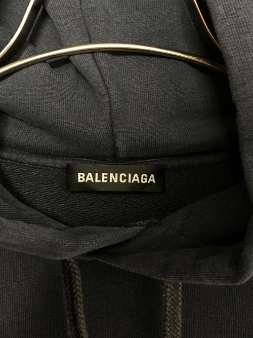 BALENCIAGA（バレンシアガ）BALENCIAGA (バレンシアガ) Campaign Logo Hoodie ネイビー サイズ:Lの古着・服飾アイテム