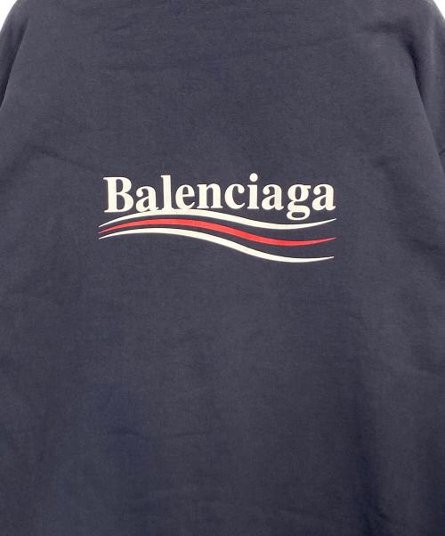 BALENCIAGA（バレンシアガ）BALENCIAGA (バレンシアガ) Campaign Logo Hoodie ネイビー サイズ:Lの古着・服飾アイテム
