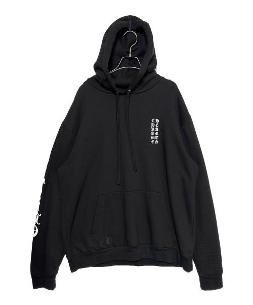CHROME HEARTS（クロムハーツ）CHROME HEARTS (クロムハーツ) Vertical Logo Pullover Hoodie ブラック サイズ:Lの古着・服飾アイテム