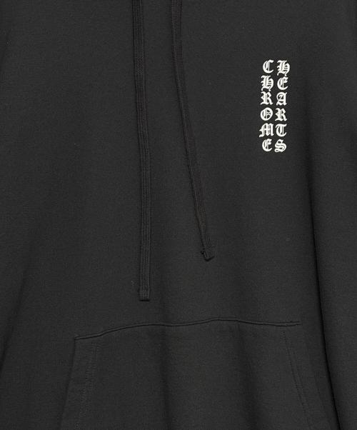 CHROME HEARTS（クロムハーツ）CHROME HEARTS (クロムハーツ) Vertical Logo Pullover Hoodie ブラック サイズ:Lの古着・服飾アイテム