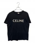 CELINEセリーヌ）の古着「ロゴプリントTシャツ」｜ブラック
