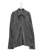 Diorディオール）の古着「20SS/オブリークオーバーシャツ/Oblique Overshirt Monogram Jacquard Shirt Jacket Logo Pattern/023M550AT099」｜ネイビー