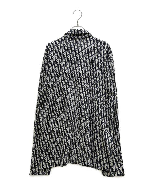 Dior（ディオール）Dior (ディオール) 20SS/オブリークオーバーシャツ/Oblique Overshirt Monogram Jacquard Shirt Jacket Logo Pattern/023M550AT099 ネイビー サイズ:Lの古着・服飾アイテム