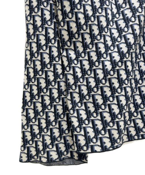 Dior（ディオール）Dior (ディオール) 20SS/オブリークオーバーシャツ/Oblique Overshirt Monogram Jacquard Shirt Jacket Logo Pattern/023M550AT099 ネイビー サイズ:Lの古着・服飾アイテム