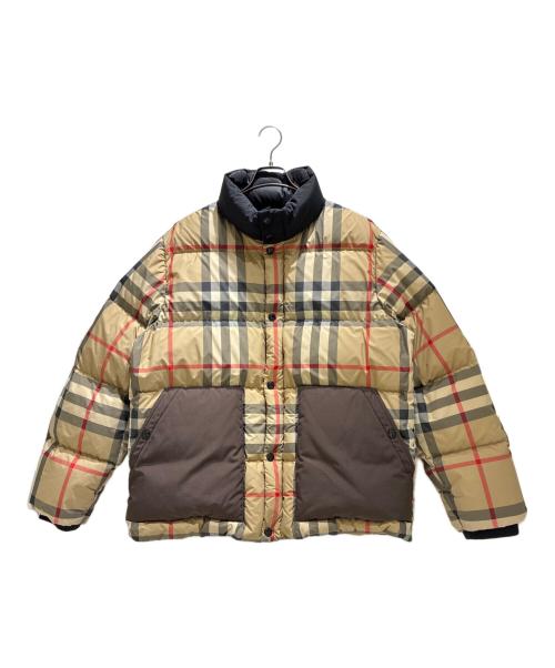 BURBERRY（バーバリー）BURBERRY (バーバリー) Nova Check Down Jacket/ノバチェックダウンジャケット ベージュ サイズ:Lの古着・服飾アイテム