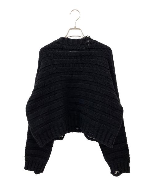 MM6 Maison Margiela（エムエムシックスメゾンマルジェラ）MM6 Maison Margiela (エムエムシックスメゾンマルジェラ) クロップドニット ブラック サイズ:Mの古着・服飾アイテム