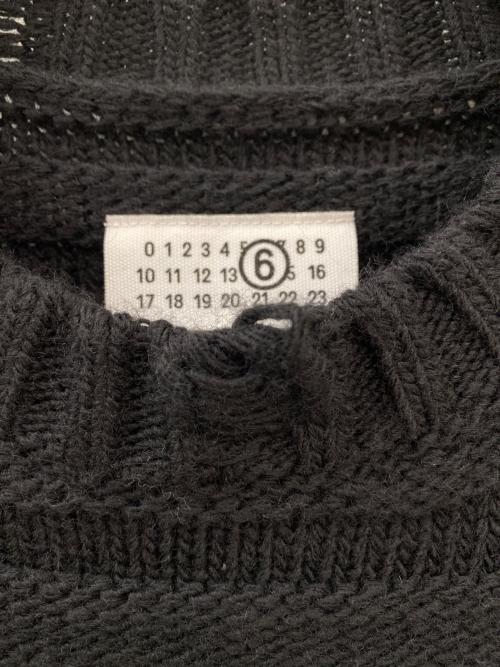 MM6 Maison Margiela（エムエムシックスメゾンマルジェラ）MM6 Maison Margiela (エムエムシックスメゾンマルジェラ) クロップドニット ブラック サイズ:Mの古着・服飾アイテム