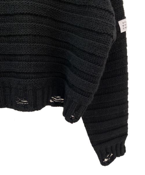 MM6 Maison Margiela（エムエムシックスメゾンマルジェラ）MM6 Maison Margiela (エムエムシックスメゾンマルジェラ) クロップドニット ブラック サイズ:Mの古着・服飾アイテム