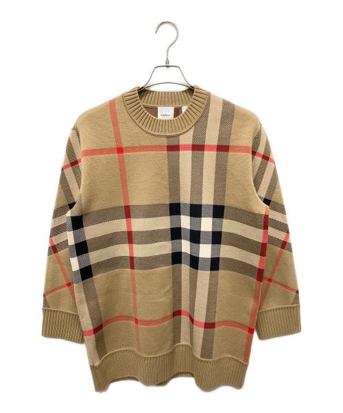 BURBERRY（バーバリー）BURBERRY (バーバリー) ノバチェックニット ブラウン サイズ:XSの古着・服飾アイテム