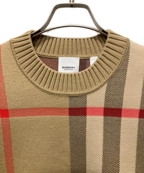 BURBERRY（バーバリー）BURBERRY (バーバリー) ノバチェックニット ブラウン サイズ:XSの古着・服飾アイテム