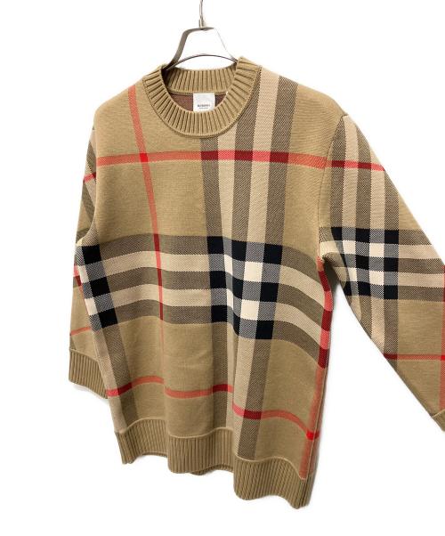 BURBERRY（バーバリー）BURBERRY (バーバリー) ノバチェックニット ブラウン サイズ:XSの古着・服飾アイテム