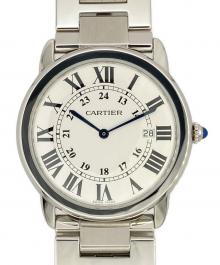 Cartier（カルティエ）の古着「Rondo Solo LM ロンドソロ ドゥ カルティエ LM W6701005　」｜白文字盤