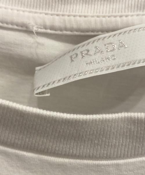 PRADA（プラダ）PRADA (プラダ) ロゴTシャツ ホワイト サイズ:Mの古着・服飾アイテム