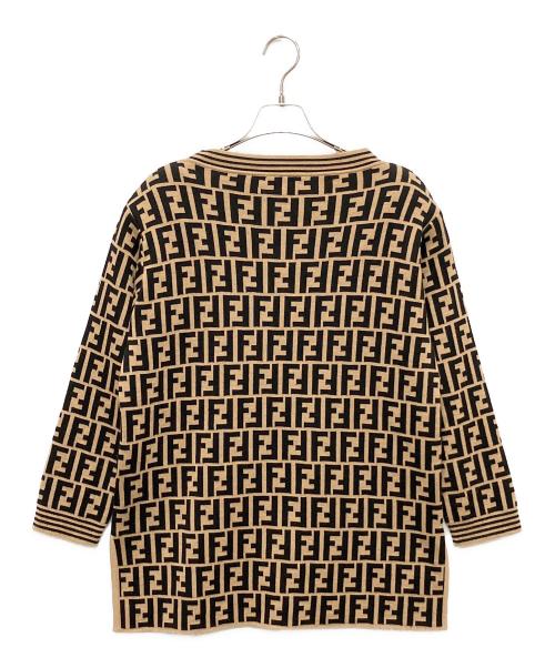 FENDI（フェンディ）FENDI (フェンディ) ズッカニット ブラウン サイズ:40の古着・服飾アイテム