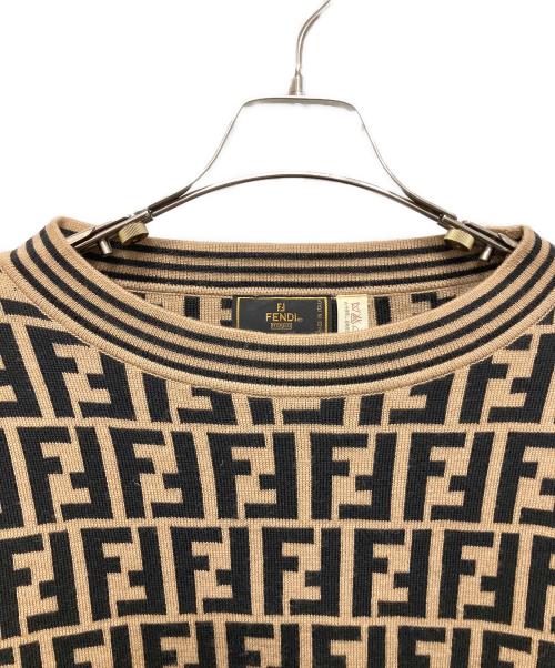FENDI（フェンディ）FENDI (フェンディ) ズッカニット ブラウン サイズ:40の古着・服飾アイテム