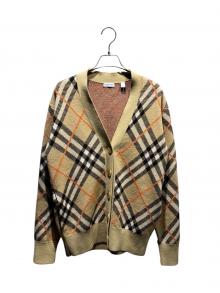 BURBERRY（バーバリー）の古着「ノバチェックカーディガン/8093491」｜ブラウン