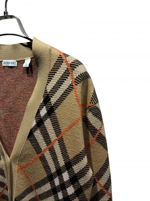 BURBERRY（バーバリー）BURBERRY (バーバリー) ノバチェックカーディガン/8093491 ブラウン サイズ:XSの古着・服飾アイテム