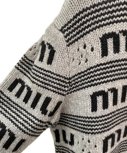 MIU MIU（ミュウミュウ）MIU MIU (ミュウミュウ) 半袖ロゴニット グレー サイズ:36の古着・服飾アイテム