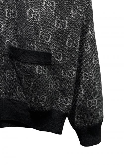 GUCCI（グッチ）GUCCI (グッチ) GGウールジャガードカーディガン グレー サイズ:Sの古着・服飾アイテム