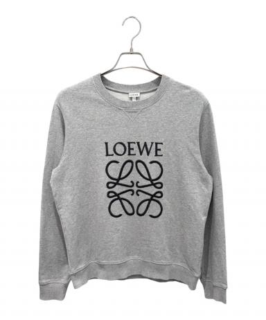 中古・古着通販】LOEWE (ロエベ) アナグラム刺繍ロゴスウェット グレー