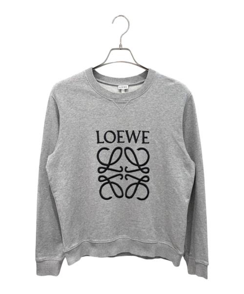 LOEWE（ロエベ）LOEWE (ロエベ) アナグラム刺繍ロゴスウェット グレー サイズ:Ｌの古着・服飾アイテム